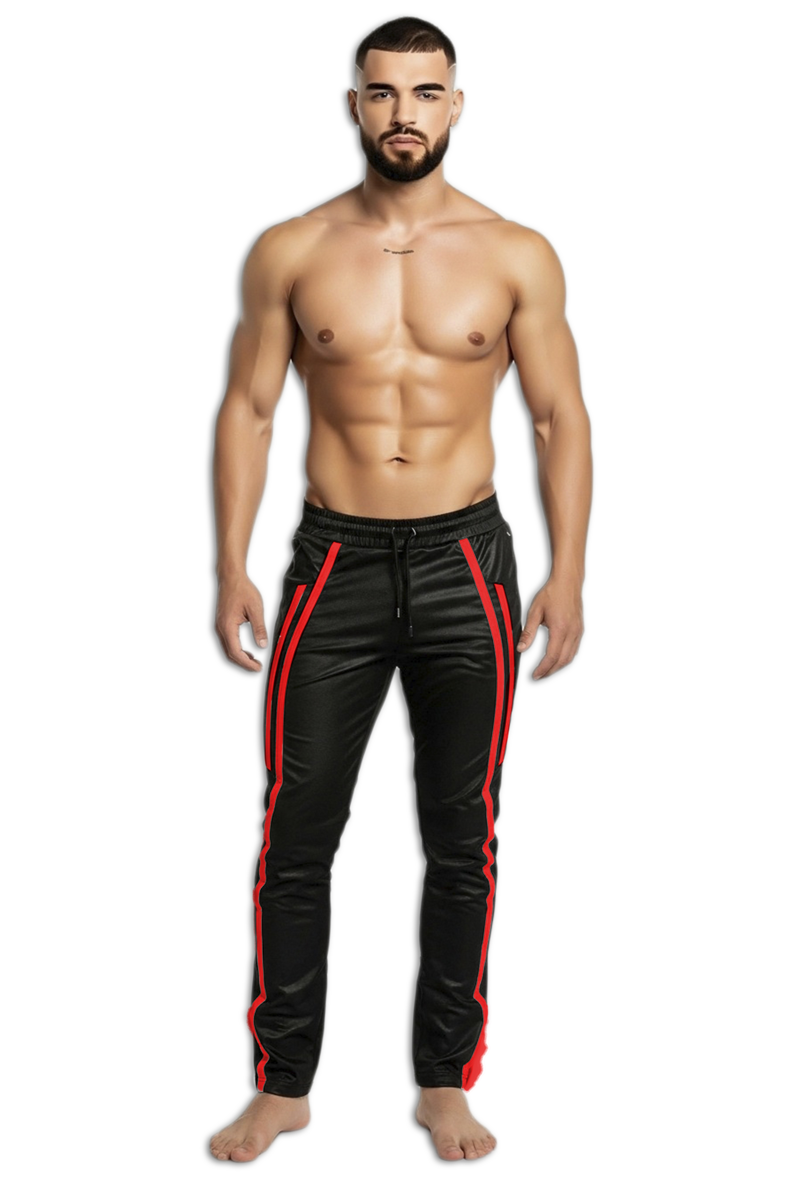 ROK Rebel Two Stripes Broek - Zwart/Rood