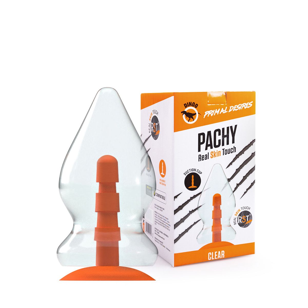 Dinoo Dildo Primal Pachy Clear - 22 cm