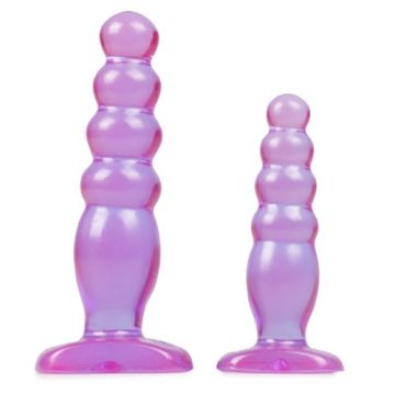 Doc Johnson - Crystal Jellies Anal Delight Trainer Kit - Paars*