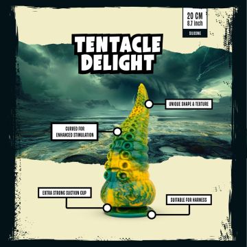 Tentakel Dildo Mythical Mates - Groen/Geel