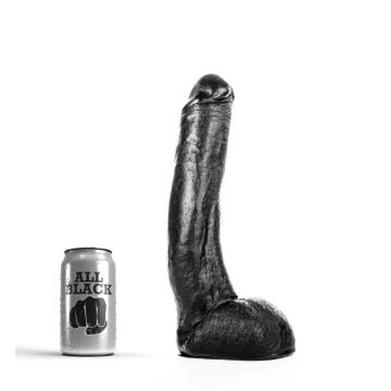 All Black Dirk Dildo 26 cm - Zwart