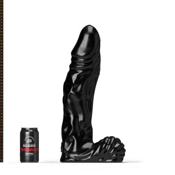 All Black Steroid The Referee Dildo Zwart - 45 cm