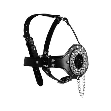 Open Mouth Gag Head Harness with Plug Stopper - XTREME