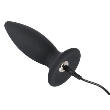 Oplaadbare Buttplug met Vlakke Basis S - Black Velvets