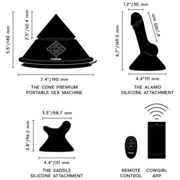 The Cone Sexmachine Met Opzetstukken
