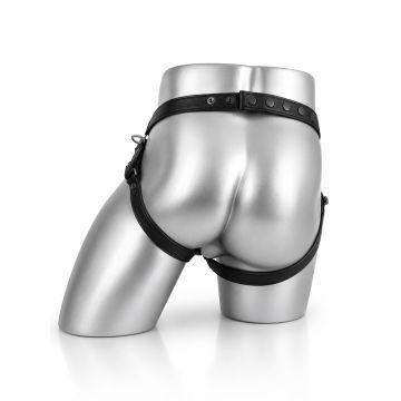 MisterMitch Leren Jockstrap met Cockring - Zwart/Geel