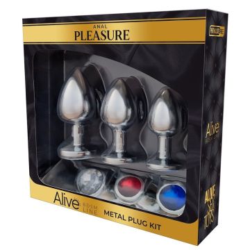 Metalen Buttplug Kit - 3 stuks