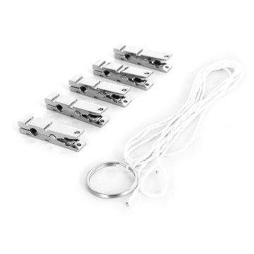 Zinklegering Tepelklemmen met Ketting - Zilver