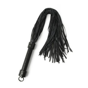 Leren Zweep Zwart - 75 cm