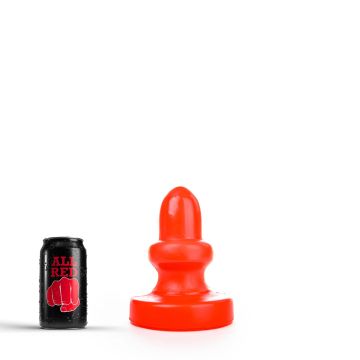 All Black Jeroen Buttplug Rood - 17 cm