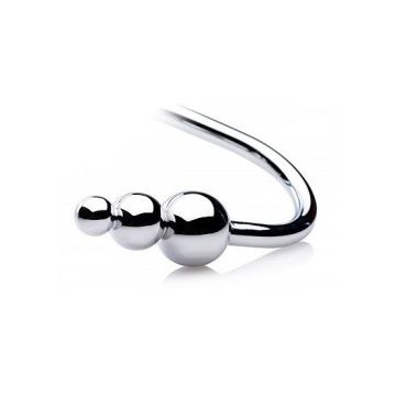 Beaded Anal Hook - Zilver