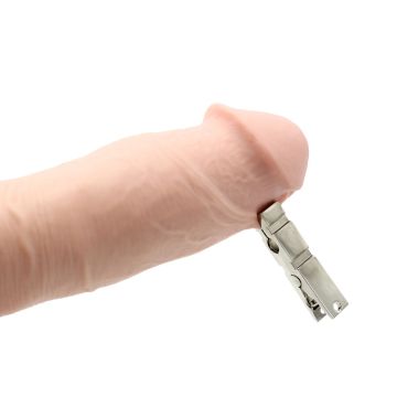 Zinklegering Tepelklemmen met Ketting - Zilver