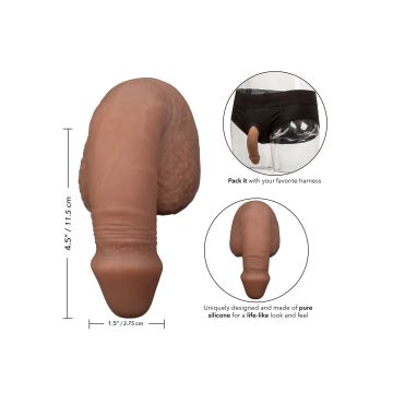 Siliconen Packing Penis 12.75 cm - Bruin