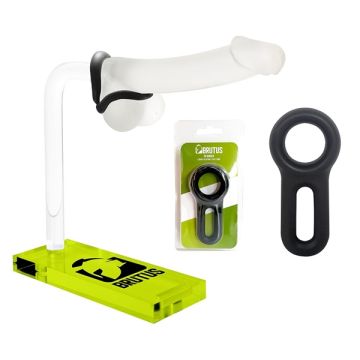 Brutus Siliconen Cockring Spannen - Zwart