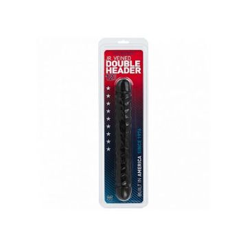 Jr. Veined Dubbele Dildo -Zwart