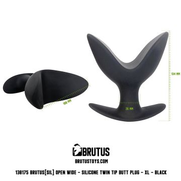 Brutus Siliconen Open Wide Buttplug Twin Tip - XL