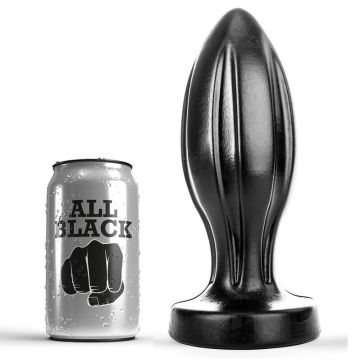 All Black Buttplug Maceo Zwart - 21 cm