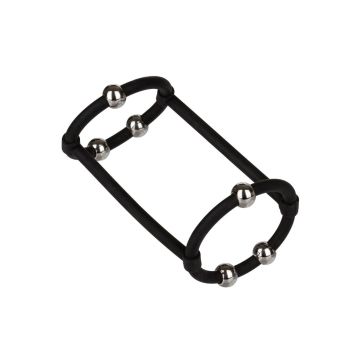 Siliconen Peniskooi met Beads - Zwart