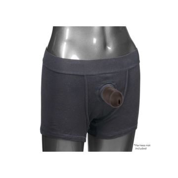 Packer Gear 5 Inch met Plas Gaatje - Zwart*