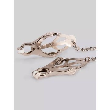 RVS Clover Tepelklemmen met ketting