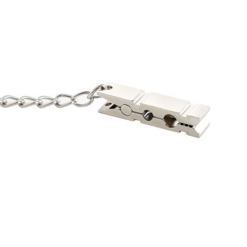 Zinklegering Tepelklemmen met Ketting - Zilver