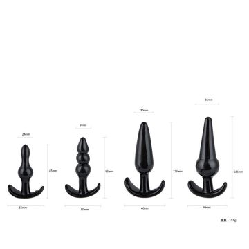 Power Escorts Buttplug Set Quatro Anal Zwart - 4-Pack