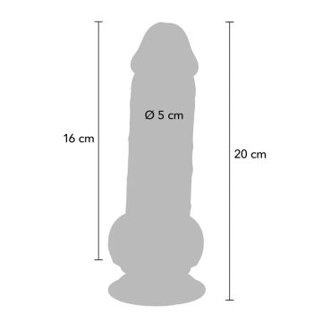 Realistische Dildo Deluxe Dual Density Thick 20 cm