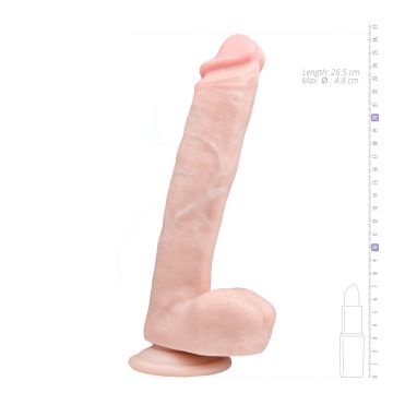 Realistische Dildo Met Balzak- 26,5 cm - Beige