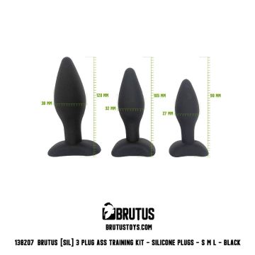 Brutus Siliconen 3 Plug Ass Training Kit 