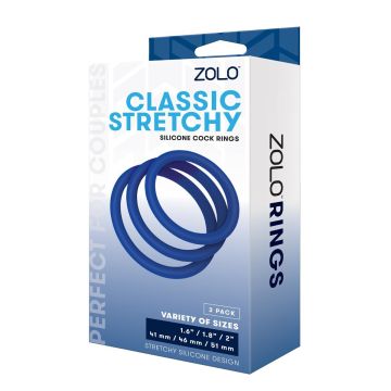 Siliconen Cockring Set Zolo - Blauw