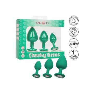 Buttplug set Cheeky Gems - Groen