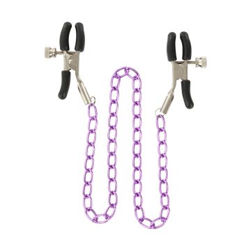 Stimulerende Tepel Ketting - Paars*