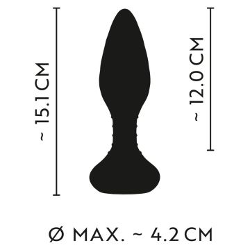 Anos Vibrerende Buttplug met Afstandsbediening Swirl - Zwart