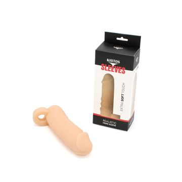 Kiotos Realistische Penissleeve Extra Soft Touch - 16 cm