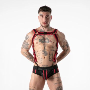 Locker Gear Full Military Access Harnas - Zwart/Rood