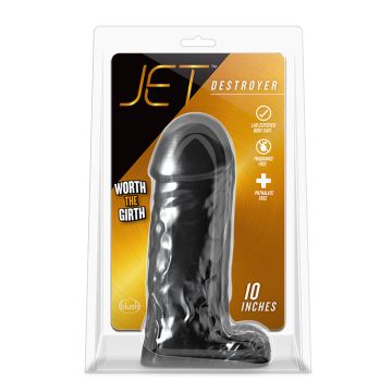 XL Dildo Jet Destroyer Carbon - Metalic Zwart