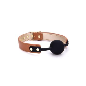 Ballgag Blaze Elite Cognac Veganistisch Leer