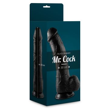 Zwarte Dildo Mr. Hammer - 30 cm
