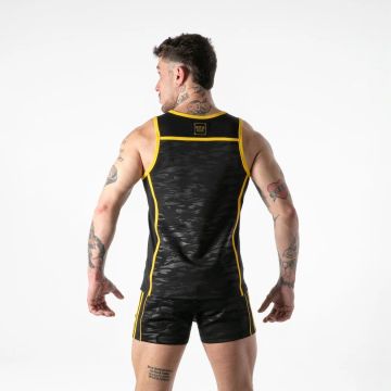 Locker Gear Full Military Access Tank Top - Zwart/Geel