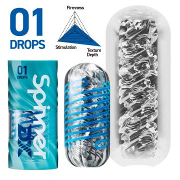 Herbruikbare Masturbator Spinner DX - Blauw