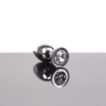 Kiotos Holle Buttplug met Juweel M - Zilver