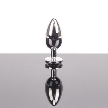 Kiotos Holle Buttplug met Juweel S - Zilver