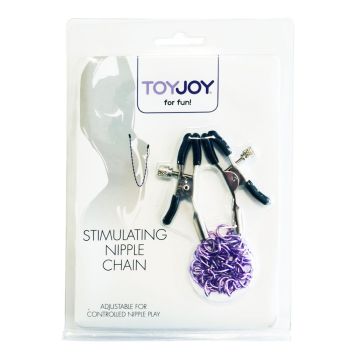 Stimulerende Tepel Ketting - Paars*