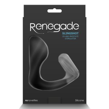 Slingshot Buttplug met Cockring - Zwart