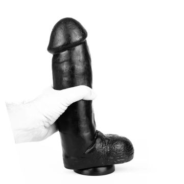 Dark Crystal Zwarte Dikke Dildo Job - 21.5 cm
