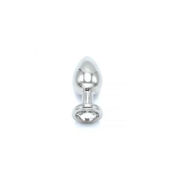 Kiotos Holle Buttplug met Juweel S - Zilver