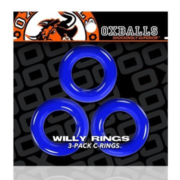 Oxballs Willy Cockring 3 Pack - Blauw*