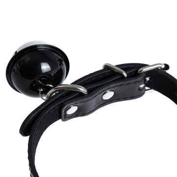 Halsband Met Bel PU-Leather - Zwart