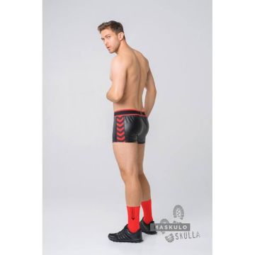 Maskulo Skulla Fetish Leatherette Short - Rood