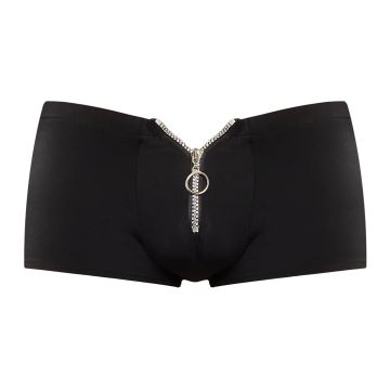 Male Power Shorts met Rits - Zwart